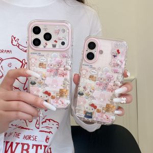 Sanrio | Luxury Super Fire Pink Jingkong Chef KT Phone Case For iPhone 17 Pro Max 17 15 Pro 16 Pro Max Shockproof Protective Cute Cover