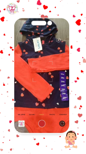 Carters Baby Girl 3-Piece Heart Hooded Vest Bodysuit & Striped Legging Set 24mos