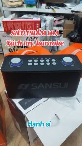 Loa Karaoke Di Động SanSui T93 Nhập Khẩu Nhật Bản Cao Cấp Âm Thanh Chất Lượng Cao Tương Thích USB/AUX Hỗ Trợ Điều Khiển Từ Xa BH 1 Năm
