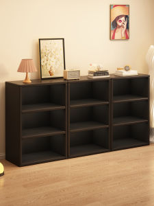 OYIla | Check Design Black Bookshelf Storage Cabinet