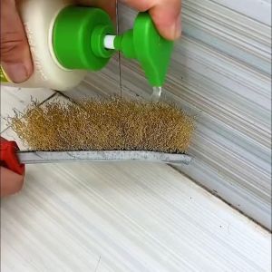 Bộ 3 bàn chải sắt cước đồng cán nhựa chuyên đánh rỉ sét 9 inch