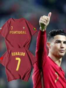 DINGSHA | CR7 & Portugal Team T-Shirt Cotton Customizable