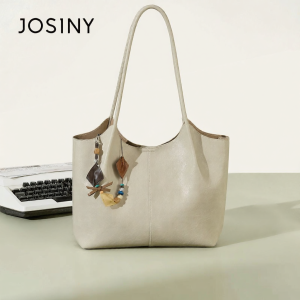 Josiny | Minimal Style Solid Color Casual Commuter Large Capacity Tote Bag