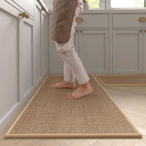 Kitchen Rugs and Mats Washable Kitchen Floor Mat Non-Skid Natural Rubber Kitchen Mats for Floor Runner Rugs for Kitchen Floor Front of Sink Hallway Laundry Room