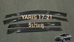 คิ้วกันสาดประตู กันสาด คิ้วกันสาด คิ้ว ดำทึบ 5ประตู โตโยต้า ยาริส Toyota Yaris 2017 - 2020 ใส่ร่วมกับ Toyota Yaris 2023 2024 R