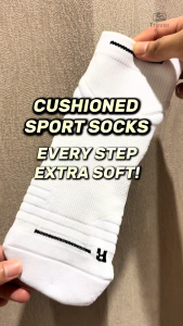 TREVOR Cushioned Sport Socks [1 Pair] – Running Gym Cycling Thickened Anti-Shock Cotton Tebal Stokin Sukan
