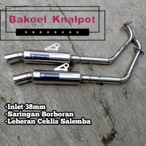 Medwick Knalpot Leher Ceklis Inlet 38mm Saringan Bor Aerox new / Aerox old / Nmax new / Nmax old / Vario110 / Vario125 / Vario150 / Vario160 / Pcx 160 / Beat Karbu/fi / Beat new / Genio / Mio sporti