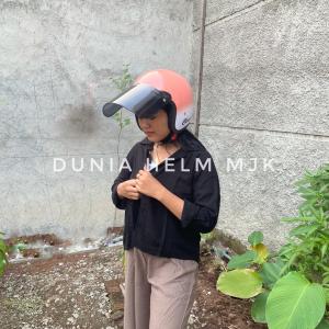 Helm Bogo Dewasa Classic Solid Dewasa Pria Wanita Viral Terbaru helm cargloss Free kaca