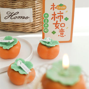 Creative Handicraft New Years Day Hand Gift Lucky Persimmon Persimmon Fragrance Fragrance Fragrance Cute Aromatherapy Candle