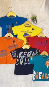 Kaos Katun Baju Atasan Anak Laki-Laki Murah 2-12 Tahun