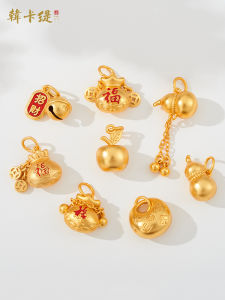 จี้พวงกุญแจ DIY แบบโบราณ สร้อยข้อมือ สร้อยคอ เครื่องประดับแฟชั่น ลูกปัดสีแดงเขียว ลูกปัดกระดูกไหปลาร้า สีเหลืองทอง ลายผลไม้แอปเปิ้ล