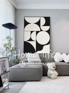 Monochrome Minimalist Abstract Decorative Painting