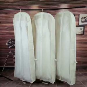 1pcs 180cm Long Gown Bag Wedding Dress Dust Cover Garment Dress Storage Bag