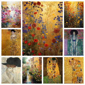 Gustav Klimt Woman and Flowers Artwork Jigsaw Puzzle 1000PCS-50X70CM Stress Relief Puzzle Wall Art Decor Gift