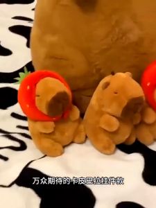 Cute Cartoon Capybara Pendant Plush Toy Doll Bag Hanging Ornaments Cute Kapila Keychain Doll Desktop Doll Ornaments
