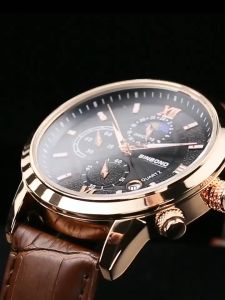 Jam Tangan Pria Chrono Asli Kulit Tahan Air Premium Original New Model Fngeen Chronograph Jarum Multifungsi Stainless Steel Titanium Aksesoris Arloji Men Watches Analog Luminous Aktif Kalender Date Kaca Tebal Tahan Gores Fashion Import Sporty Trendy -JF21