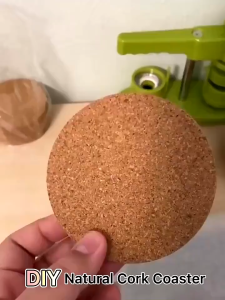 10Pcs Natural Round Wooden Cup Mat Durable Non-Slip Cork Coaster DIY Kitchen Bar Table Decor