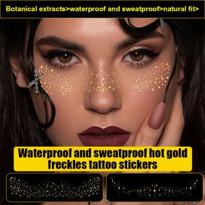 Ecofriendly tattoo stickers hot gold freckles party use