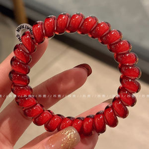 Ankela Red ริบบิ้นผูกผมแบบไม่มีรอย รุ่นใหม่ปี 2025 สำหรับผู้หญิง ริบบิ้นผูกผมแบบไม่ทึบ ริบบิ้นโทรศัพท์มือถือแบบไม่ทึบ