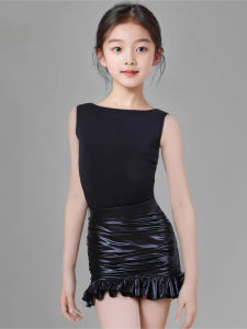 Bộ Đồ Tập Khiêu Vũ Latin Không Tay Cho Bé Gái Quần Áo Khiêu Vũ Latin Mùa Hè Mới Bộ Đồ Tập Luyện Hai Mảnh Cao Cấp