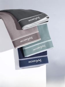 MiiOW | กางเกงบ็อกเซอร์ชายเอวสูงผ้าฝ้ายแท้ กางเกงขาสั้นกีฬา ระบายอากาศได้ดี ไซส์ใหญ่ กางเกงบ็อกเซอร์ชายทรงสี่เหลี่ยม สวมใส่สบาย