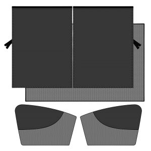 Universal Car Window Sun Shade Double Layer Magnetic UV Mesh Curtain for Interior Sunblock and Glare Reduction