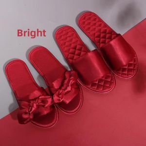 MONLEYTA | Wedding Couple Slippers Red Celebration High-End New Bridegroom Grooming Summer Lightweight Luxury Marital Shoes Home Slippers