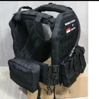Rompi bodyvest tactical free dummy plate termurah / body vest model black mamba free busa dummy plate