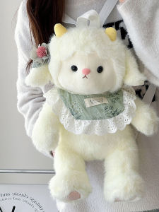 กระเป๋าเป้สะพายหลังผ้าขนแกะน่ารัก หมีแพนด้า ของเล่นผ้าขนแกะสำหรับเด็กผู้หญิง ของขวัญวันเกิด กระเป๋าหนังสือการ์ตูน กระเป๋าเป้สะพายหลังแบบมีสายคู่