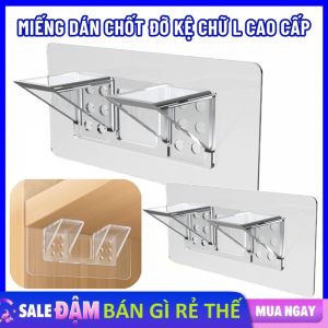 Miếng Dán Kê Góc Chốt Đỡ Kệ Chia Tầng Tủ Quần Áo Tiện Dụng - Móc Dán Tường Ke Góc Chịu Lực Siêu Chắc