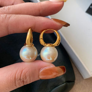 CAFFTI | Aurora White Pearl Earrings Elegant Luxury