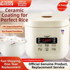 Peskoe | Smart Home Small All-in-one Electric Rice Cooker with Reservation