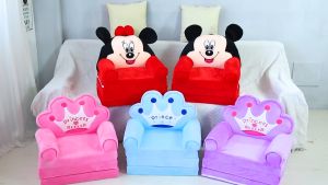 Taii 3 layers Folding kid Small Sofa Cartoon Multifunctional Baby Seat Stool Kindergarten Sitting Reclining Stool mini sofa