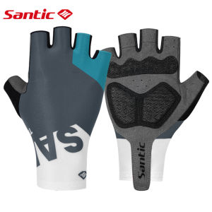 Santic Road Bike Cyling Gloves Men Women Half Finger Bike Gloves Professional Shockproof Breathable Washable W3P143