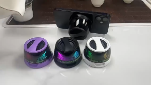 G200 Mini Magnetic Wireless Bluetooth Speaker – 5.3 Version Stereo Bass Sound Ultra Portable with RGB LED Light Multifunctional Phone Stand Design Handsfree Call for Outdoor Home Office Entertainment Portable Audio Speaker