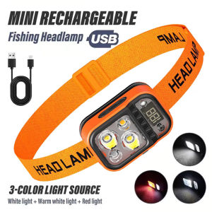 High Bright Induction Headlamp Rechargeable Head Flashlight Riding Camping Hiking Sensor Headlight Using COB+XPG+RED Lamp Beads