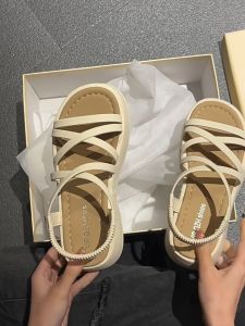 Fans 2024 Rome womens sandals summer  cross lace outer wear beach casual fashion muffin platform sandals women