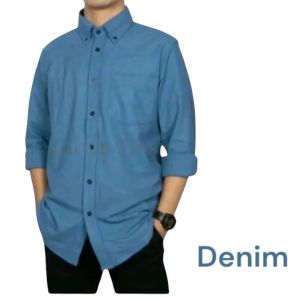Kemeja polos pria lengan panjang viral Casual Formal Hem Distro motif tangan SLIMFIT Termurah Best seller COD