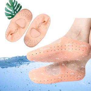 MIYIO 1Pair Silicone Gel Socks Moisturizing Foot Care Heel Cracked Protector Pain Relief