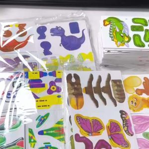 Ivorybaby Puzzle 3D Diy Mainan Edukasi Anak Jigsaw Puzzle Kertas Model Hewan Dino Lucu