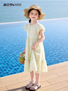 SQTN.KIDS | Girl Summer Bubble Sleeve Dress