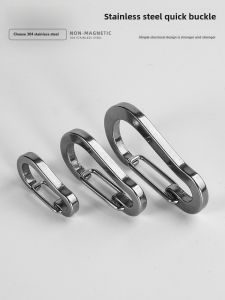 Q36 Spring Hanging Buckle 304 Stainless Steel Quick Hanging Load-Bearing Buckle Keychain Pendant Outdoor Hook Backpack Buckle Waist Hanging Buckle