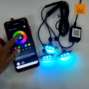 1ชุด ไฟเดย์ไลท์ LED 12V ไฟLEDติดกระจังหน้า หรือกันชนรถยนต์ ปรับแสงผ่านแอพพลิเคชั่น สำหรับรถยนต์ และรุ่นทั่วไป (Mabel)