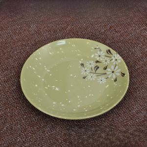 Large round Plastic Porcelain Imitation Dinnerware Chinese Style Blue And White Flat Dish Fast Food Self Service Utensils