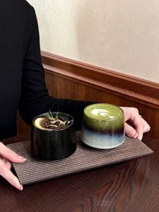 Retro Japanese Ceramic Tea Cup Matcha Cup Coffee Cup Latte Art Cup Restaurant Sushi Restaurant Water Cup Durable Dining Utensils