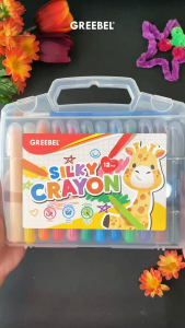 GREEBEL Silky Crayon Krayon 12 Warna / Silky Crayon 12 Set Colours / Crayon Halus Mewarnai