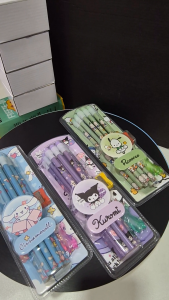 W27 Sanrio pencil with eraser tip pencil sharpener for students cute cartoon high-looking Kuromi cinnamon dog Melody