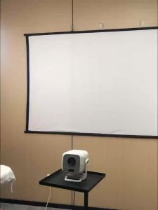 XIAOHUI Projector Screen Wall Mounted 60-133 inch High Density White Wrinkle-Free 178° Viewing Angle Screen Home Theater Indoor