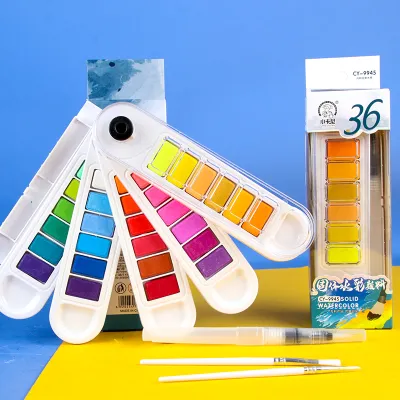 Portable Beginner Friendly Watercolor Paint 24 Colors