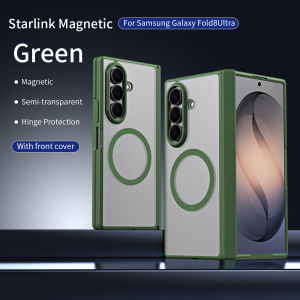 For Samsung Galaxy Z Fold 8 Ultra 7 6 5 4 5G Matte Clear Case With Hinge Mirror Film Protection Shell For Magsafe Back Cover